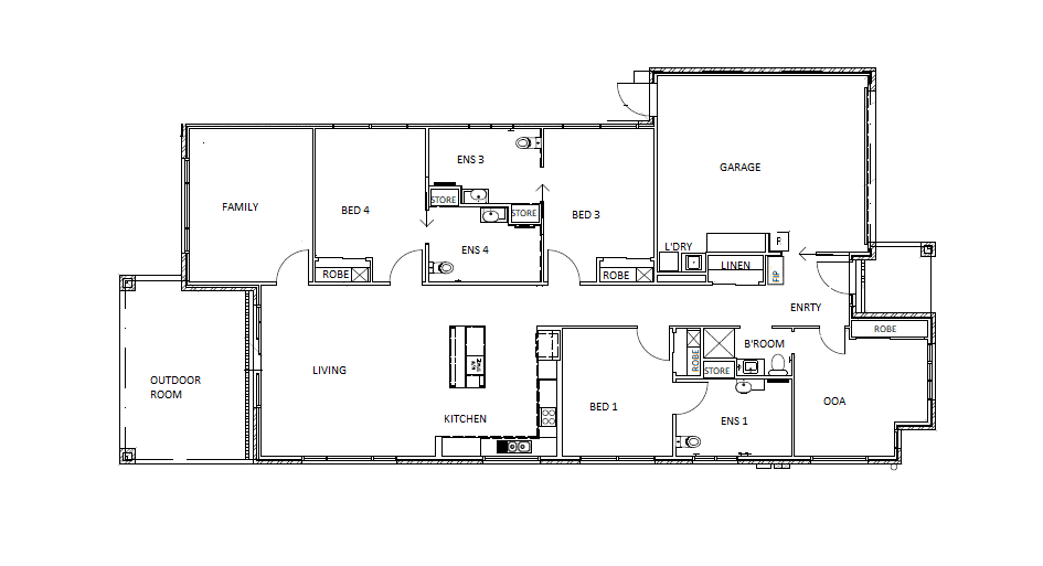 Floorplan for the accommodation in Nunawading