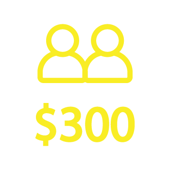 Claro-Refer-a-Friend-Bonus-$300-Perks-Icons-Bright-Yellow Refer a friend perks icon