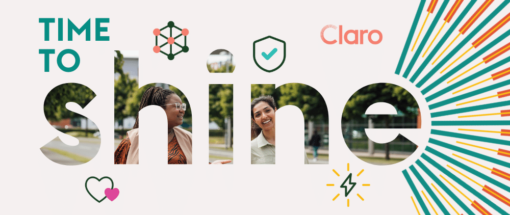 Copy of ZEN064 Talent Comms Brief_BANNER TEMPLATE (shine) time to shine, the new employee recognition and professional development program from Claro.